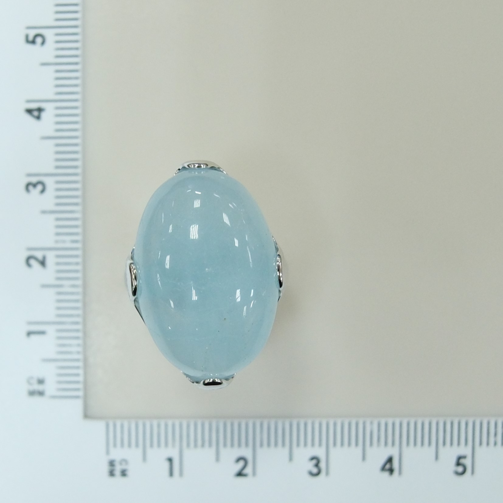 Серебряное кольцо с аквамарином